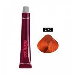 Lakme Collage Creme Hair Color 7/49 средний блондин медно-красный