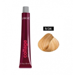 Краска Lakme Collage Creme Hair Color 9/34 светлый блондин золотисто-медный
