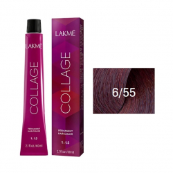 Lakme Collage Creme Hair Color 6-55 темный блондин яркий махагоновый
