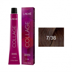 Lakme Collage Creme Hair Color 7/36 средний блондин золотисто-коричневый
