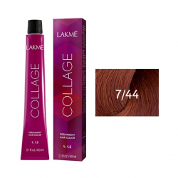 Lakme Collage Creme Hair Color 7/44 средний блондин медный яркий