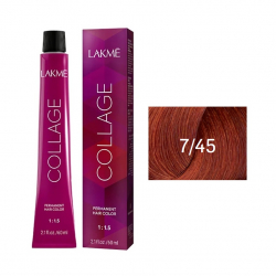 Lakme Collage Creme Hair Color 7/45 средний блондин медно-махагоновый