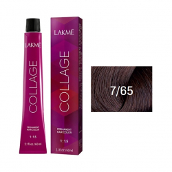 Lakme Collage Creme Hair Color 7/65 средний блондин коричнево-махагоновый