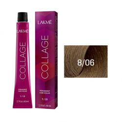 Краска Lakme Collage Creme Hair Color 8/06 светлый блондин теплый