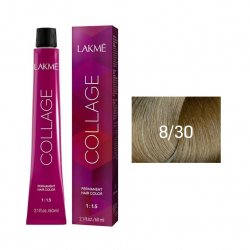 Краска Lakme Collage Creme Hair Color 8/30 блондин золотистый
