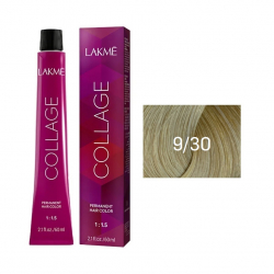 Краска Lakme Collage Creme Hair Color 9/30 светлый блондин золотистый