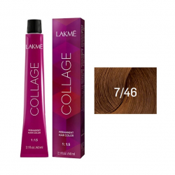 Lakme Collage Creme Hair Color 7/46 средний блондин интенсивный медно-коричневый