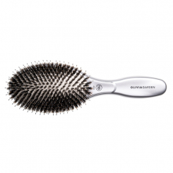 Щетка массажная Olivia Garden Expert Care Oval Boar&Nylon Bristles Silver