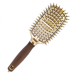 Olivia Garden Expert Care Flex Nylon Bristles Gold&Brown ID2072