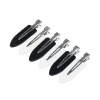 Зажимы для волос 6 шт. Dewal CL2603white/black