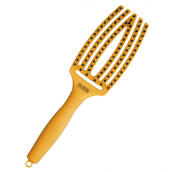 Щетка для укладки Olivia Garden Fingerbrush Care Iconic Boar&Nylon Yellow Sunshine